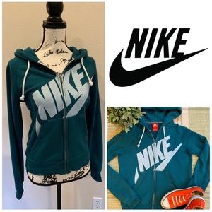Nike Hoodie Sweatshirt Zip Up Fleece Jacket Swoosh